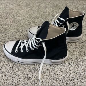 Converse Black Platform High-Tops